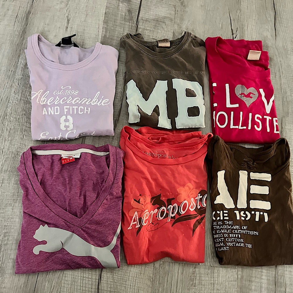 lot of 6 XS/S T shirts